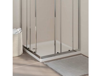 Čtvercová sprchová vanička ABS bílá 80 x 80 cm 148907