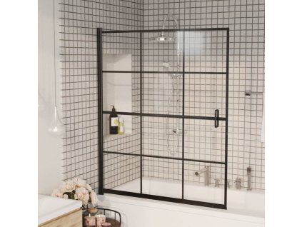 Sprchový kout ESG 116 x 140 cm černý 150748