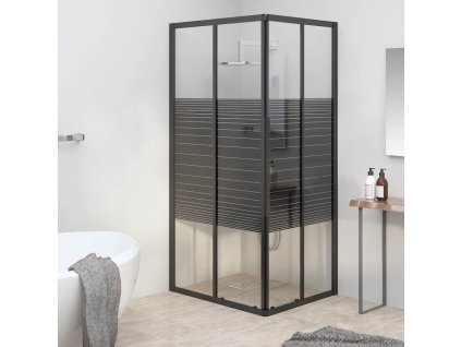 Sprchový kout s pruhovaným vzorem ESG 90 x 70 x 180 cm černý 151850
