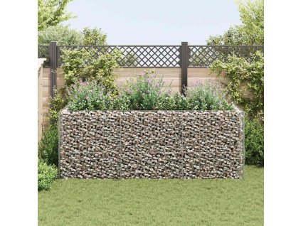 Gabionový vyvýšený záhon ocel 270 x 90 x 100 cm 142554