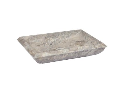 Umyvadlo šedé 50 x 35 x 10 cm mramor 149164