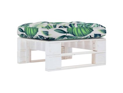 Zahradní taburet z palet bíle impregnované borové dřevo 3066432