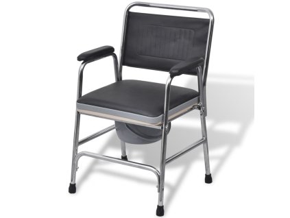 Toaletní židle ocelová černá 110131