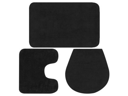 Sada koupelnových předložek 3 kusy textilní antracitová 133221