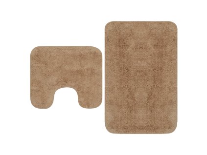 Sada koupelnových předložek 2 kusy textilní béžová 133231