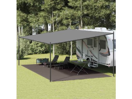 Koberec do stanu 400 x 800 cm antracitový HDPE 310695