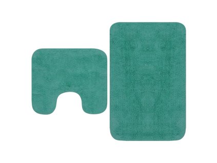 Sada koupelnových předložek 2 kusy textilní tyrkysová 133236