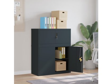 Kartotéka antracitová 90 x 40 x 110 cm ocel 3188328