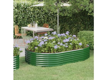 Vyvýšený záhon pozinkovaná ocel 214x140x36 cm zelený 319023