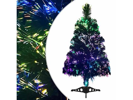 Umělý vánoční stromek s optickým vláknem 64 cm zelený 246402