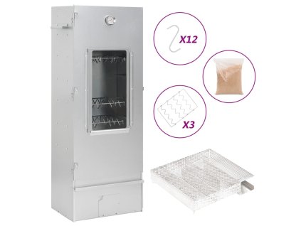 Grilovací trouba / udírna s generátorem kouře pozinkovaná ocel 3200762