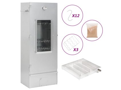 Grilovací trouba / udírna s generátorem kouře pozinkovaná ocel 3200766