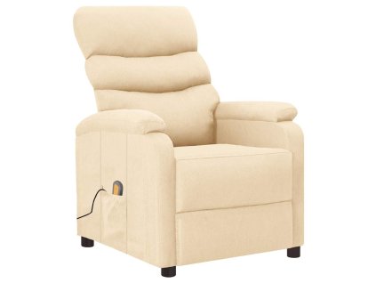 Masážní křeslo krémové textil 321235