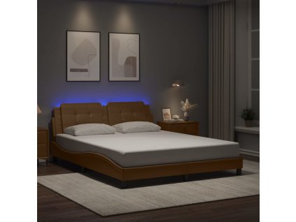 Rám postele s LED bez matrace Zadar cappuccino 160 x 200 cm 3214121