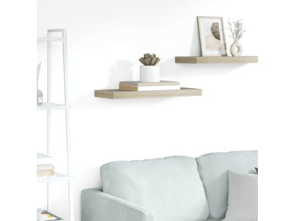 Plovoucí nástěnná police dub 60 x 23,5 x 3,8 cm MDF 323874