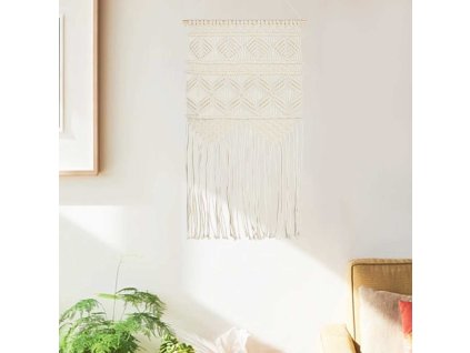 Nástěnný závěs macramé 40 x 80 cm bavlna 323997