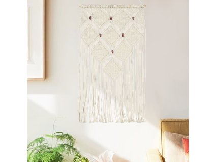 Nástěnný závěs macramé 40 x 80 cm bavlna 323999