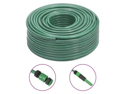 Zahradní hadice se sadou koncovek zelená 0,5" 100 m PVC 154376