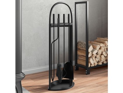 5dílná sada nářadí do krbu 23 x 15 x 66 cm ocel 156379