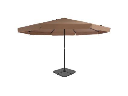 Zahradní slunečník s přenosným stojanem taupe 276324