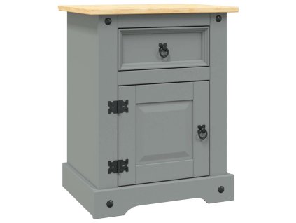 Noční stolek mexická borovice Corona šedá 53 x 39 x 67 cm 282617