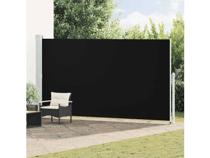 Zatahovací boční markýza 200 x 500 cm černá 313417