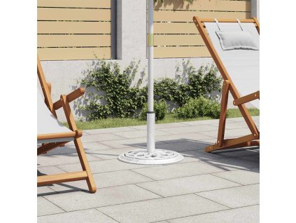 Stojan na slunečník bilý 44 x 44 x 31 cm litina 317757