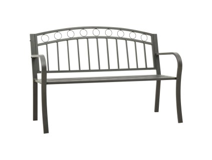 Zahradní lavice šedá 120 cm ocel 319586