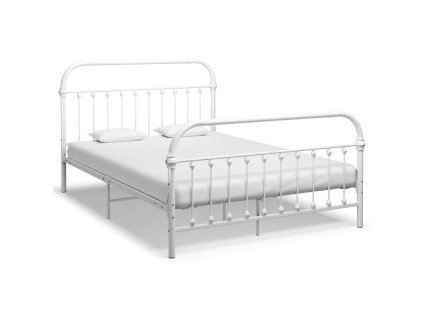 Rám postele bílý kov 140 x 200 cm 284495