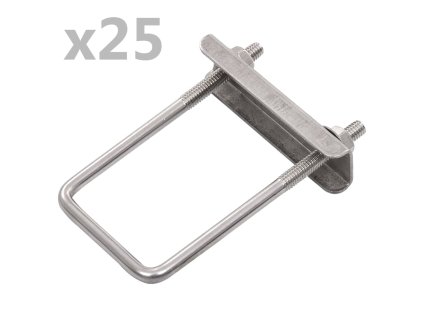 Spona U pro plotový sloupek 60 x 40 mm 25 setů 144504