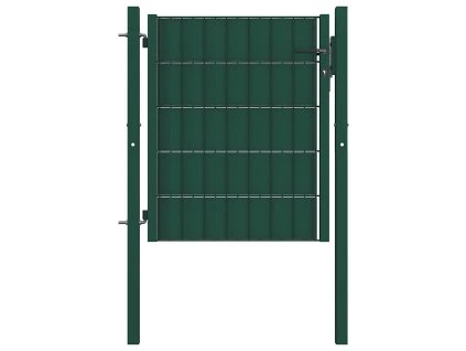Plotová branka PVC a ocel 100 x 81 cm zelená 145227