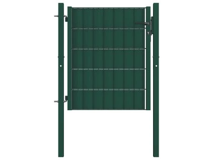 Plotová branka PVC a ocel 100 x 100 cm zelená 145228