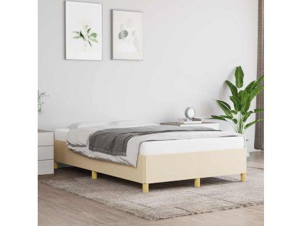 Rám postele bez matrací krémově 120x190 cm textil 3269643