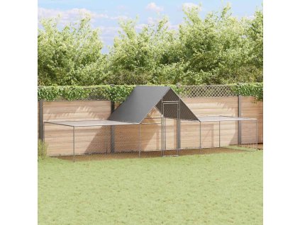 Klec pro kuřata 6 x 2 x 2 m pozinkovaná ocel 144562