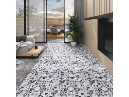 Nesamolepicí PVC podlahová prkna 5,26 m² 2 mm šedý vzor 146569
