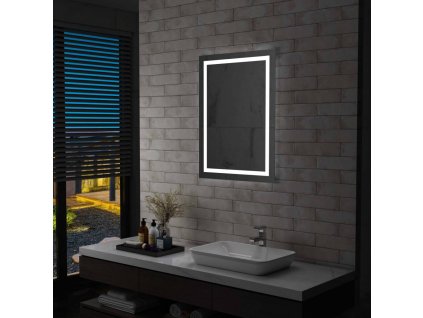 Koupelnové zrcadlo s LED světly a dotykovým senzorem 60 x 80 cm