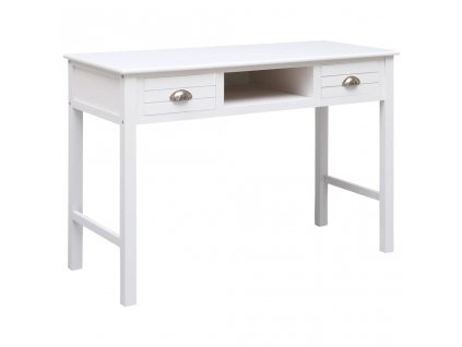 Psací stůl bílý 110 x 45 x 76 cm dřevo