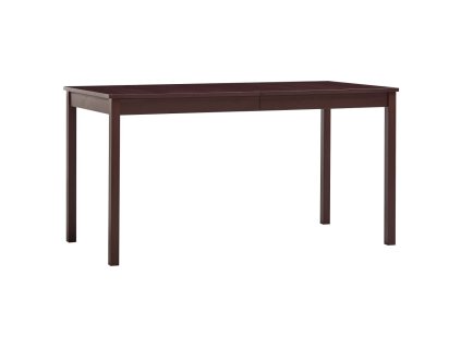 Jídelní stůl tmavě hnědý 140 x 70 x 73 cm borové dřevo 283401