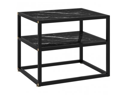 322854  Console Table Black 50x40x40 cm Tempered Glass