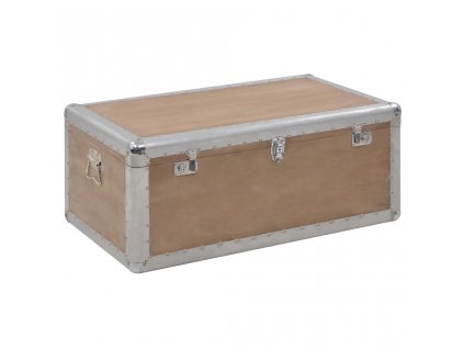 Úložný box z masivního jedlového dřeva 91 x 52 x 40 cm hnědý