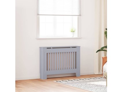 Kryt na radiátor šedý 112 x 19 x 81,5 cm MDF 288173