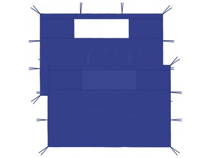Boční stěny k party stanu s okny 2 ks modré