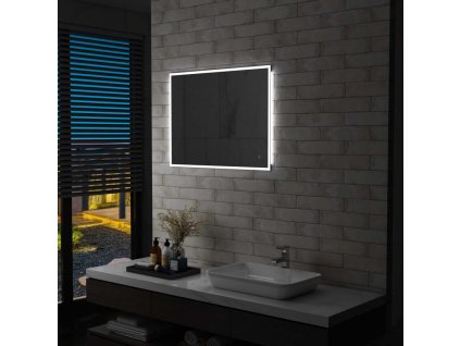 Koupelnové zrcadlo s LED světly a dotykovým senzorem 80 x 60 cm