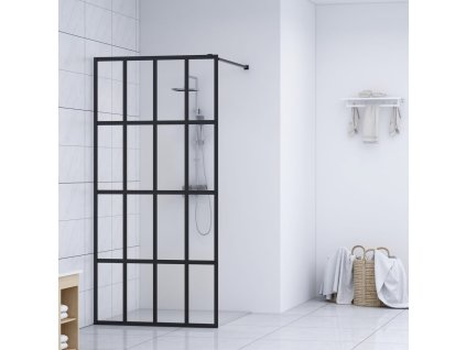 Zástěna do průchozí sprchy čiré tvrzené sklo 90 x 195 cm 145675