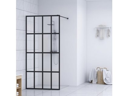 Zástěna do průchozí sprchy čiré tvrzené sklo 90 x 195 cm