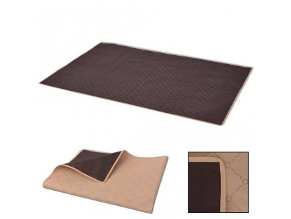 Pikniková deka béžová a hnědá 100x150 cm