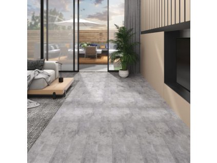 Nesamolepicí PVC podlahová prkna 4,46 m² 3 mm cementově hnědá