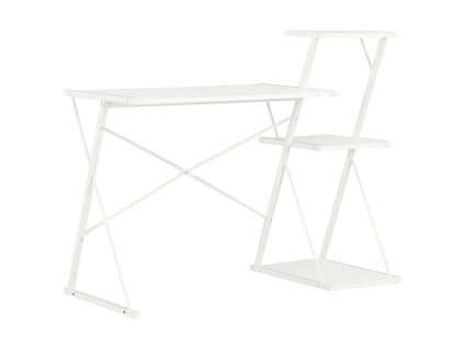 Psací stůl s poličkami bílý 116 x 50 x 93 cm