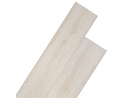 Nesamolepicí PVC podlahová prkna 5,26 m² 2 mm dub klasický bílý