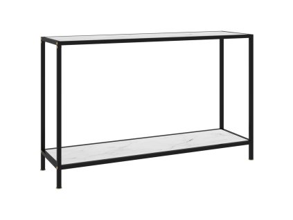 Konzolový stolek bílý 120 x 35 x 75 cm tvrzené sklo 322841